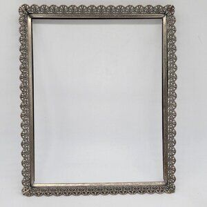 Vintage Silver Filigree Rectangle Picture Frame Only 8"x10"
